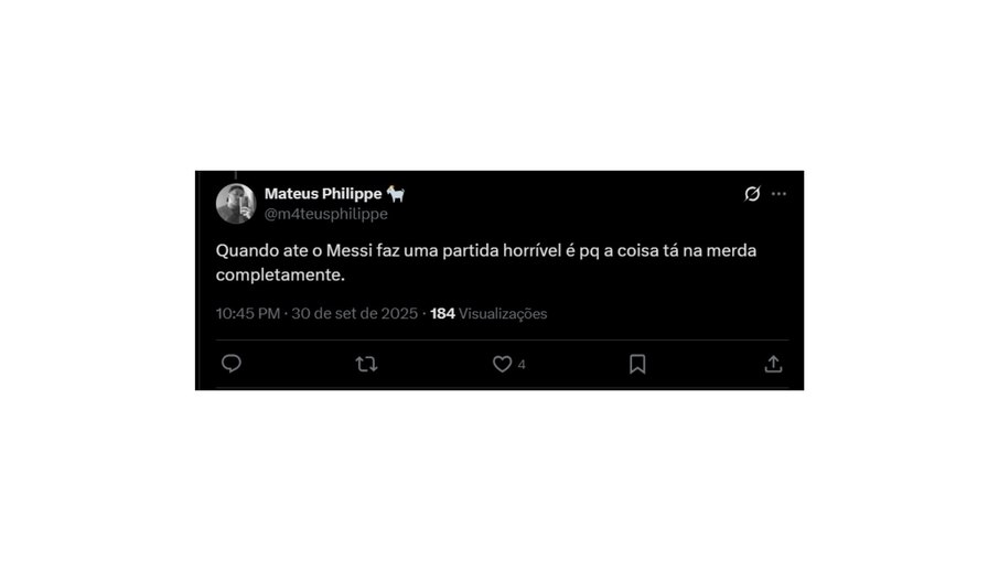 Fãs foram às redes sociais reclamar após a partida