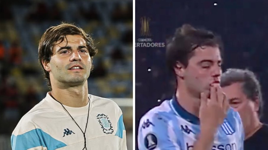 Santí Sosa em dois momentos no Maracanã: antes e ao fim da partida Santí Sosa em dois momentos no Maracanã: antes e ao fim da partida