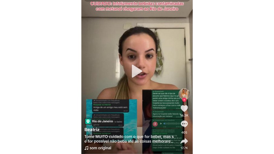 Prefeitura nega casos de intoxicação por metanol na capital, como os relatados em vídeo viral