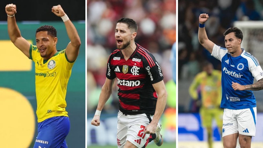 Palmeiras, Flamengo e Cruzeiro são os três primeiros colocados do Brasileirão