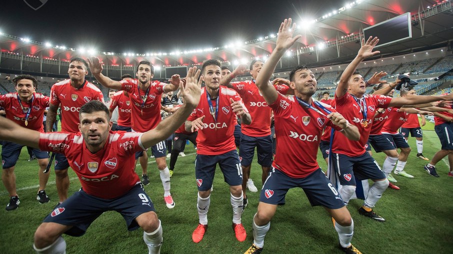 Independiente comemorando o título da Copa Sul-Americana de 2017 sobre o Flamengo Independiente comemorando o título da Copa Sul-Americana de 2017 sobre o Flamengo