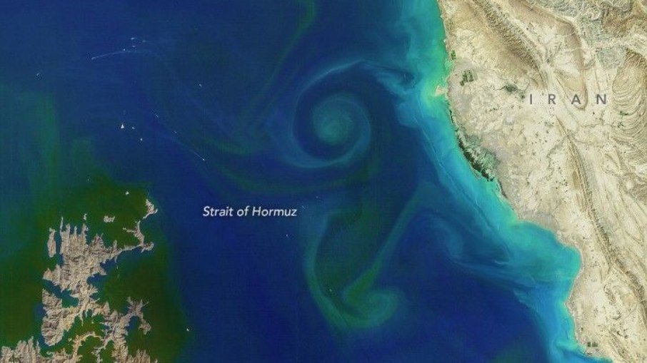 Estreito de Ormuz - Sat&eacute;lite Nasa