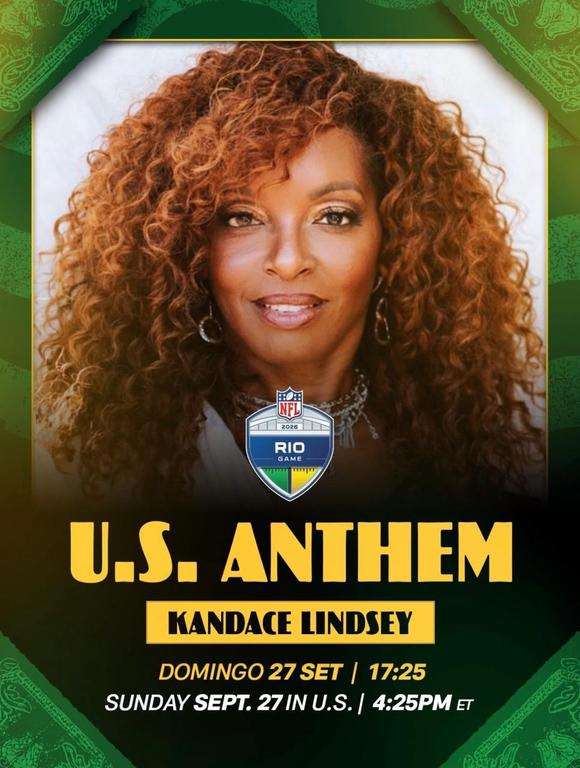 Artista bilíngue será a voz do hino norte-americano no evento (Divulgação) Artista bilíngue será a voz do hino norte-americano no evento (Divulgação)