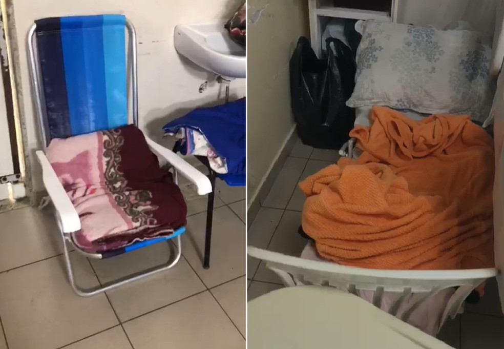 Familiares denunciam falta de cadeiras para acompanhantes. — Foto: Reprodução Inter TV