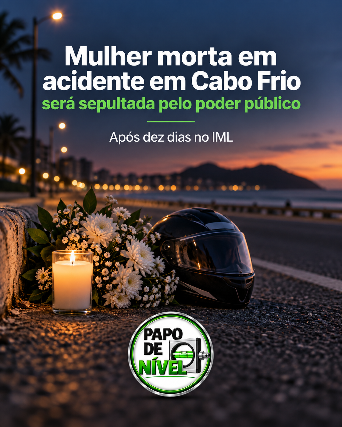 Após dez dias no IML, mulher morta em acidente em Cabo Frio será sepultada pelo poder público