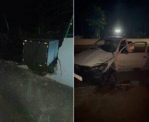 Caminhão despenca em ribanceira após colisão na RJ-186 em Pádua Caminhão despenca em ribanceira após colisão na RJ-186 em Pádua