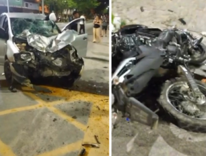 Irmãos de 19 e 24 anos morrem em batida entre carro e moto na RJ-106